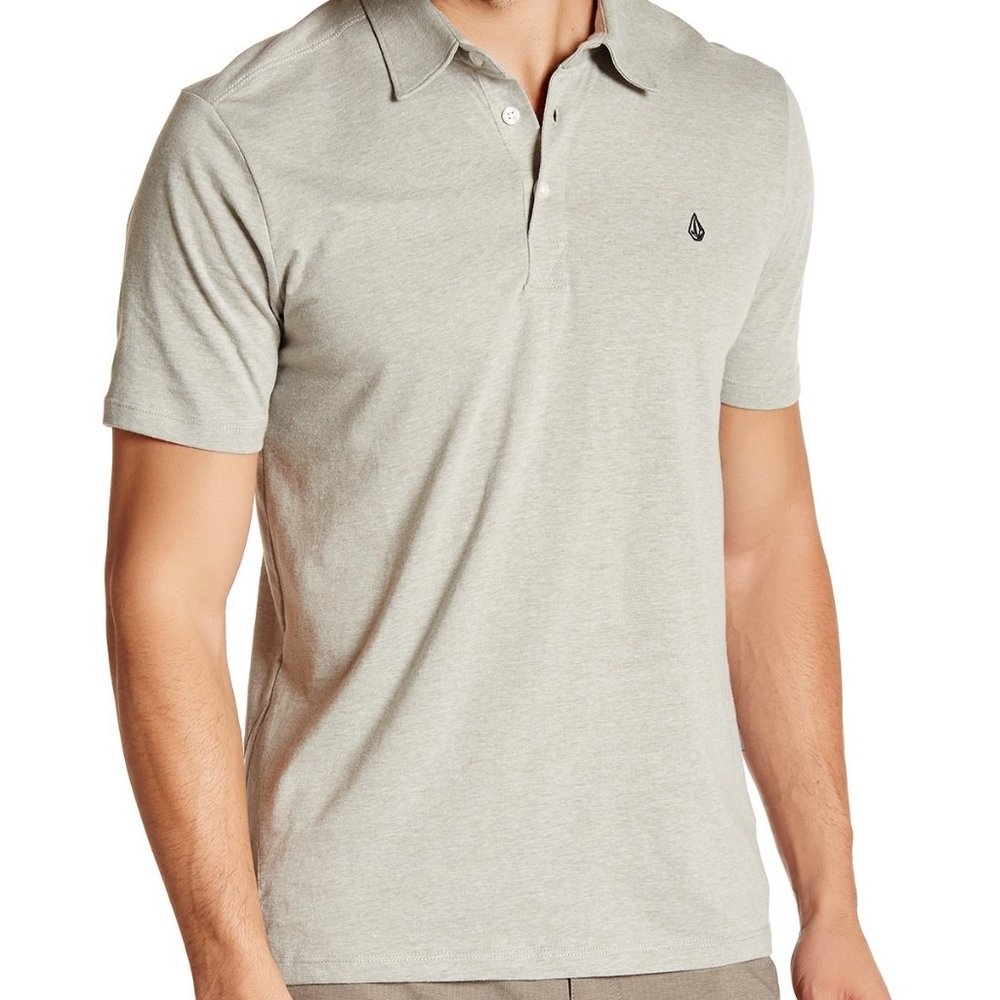 Volcom HEATHER GREY Banger Polo NWT